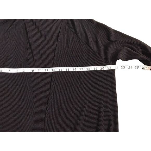 Newport News Sweater Womens Size XL Black Ribbed Long Sleeve Long Cardigan - Picture 9 of 11